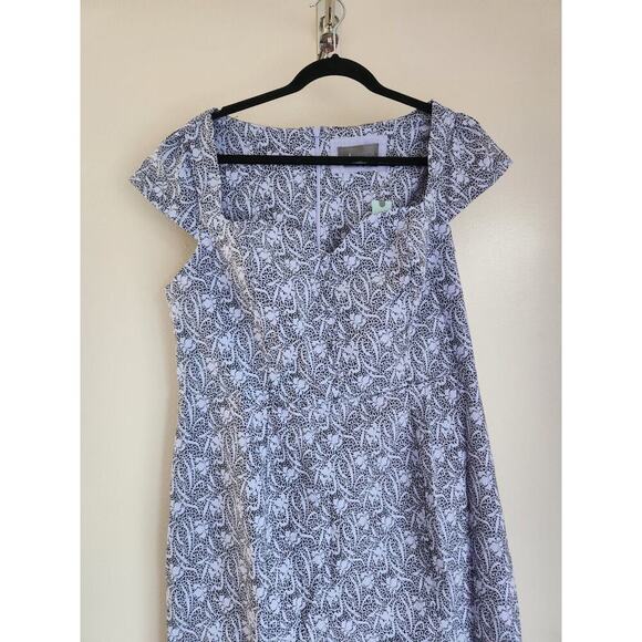 NWT Anthropologie The Cecily Fit&Flare Sweetheart Dress Sz Plus 1X Purple 9B413 - Picture 3 of 9